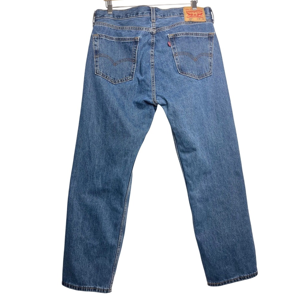 Levis 505 90's Regular Fit Straight Leg Mens Jeans Medium Wash Blue W36 L29